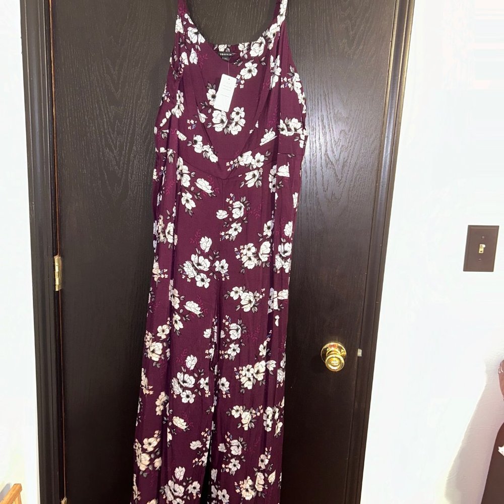 Purple Floral Jumpsuit